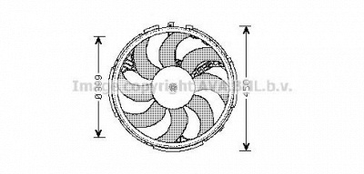 AVA QUALITY COOLING ft7541 -  Вентилятор, охлаждение двигателя